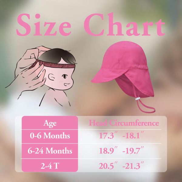 2 Pack Baby Sun Hats UPF 50+ Toddler Beach Hat for Girls Boys 0-4 Years