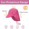 2 Pack Baby Sun Hats UPF 50+ Toddler Beach Hat for Girls Boys 0-4 Years
