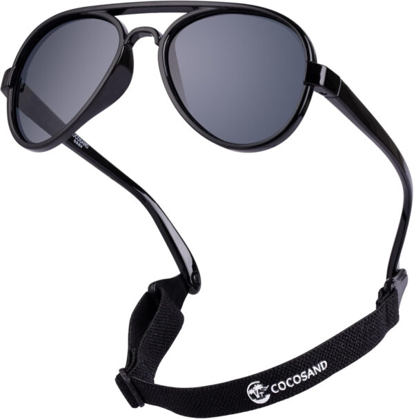 688c3e6c730050749a65812c112aca0dd3ffc82e1eb4f74a1635b.jpg COCOSAND Baby Boys Girls Aviator Sunglasses with Strap Polarized Flexible Retro Pilot for Infants Toddler Age 0-24 Months