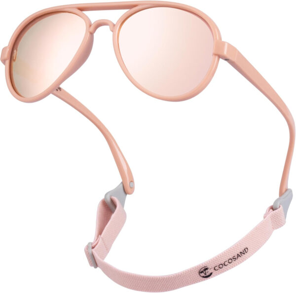 688c3e7ac75e528cf37c5ce298ecff3af1a08426596028baabdb7.jpg COCOSAND Baby Boys Girls Aviator Sunglasses with Strap Polarized Flexible Retro Pilot for Infants Toddler Age 0-24 Months