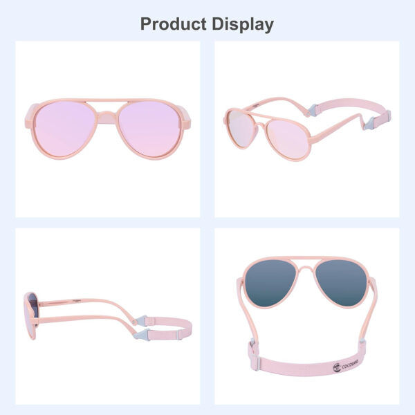 688c3e8070560f6ea52dcce74c35a39b91216332c17f89f54282c.jpg COCOSAND Baby Boys Girls Aviator Sunglasses with Strap Polarized Flexible Retro Pilot for Infants Toddler Age 0-24 Months