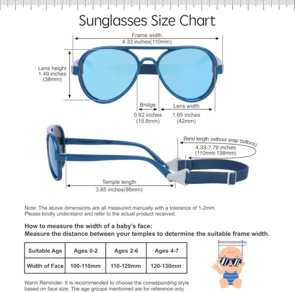 688c3e8a1cbc6ea10a93701ec69f19f9eee039e6300980a8dd4fd.jpg COCOSAND Baby Boys Girls Aviator Sunglasses with Strap Polarized Flexible Retro Pilot for Infants Toddler Age 0-24 Months