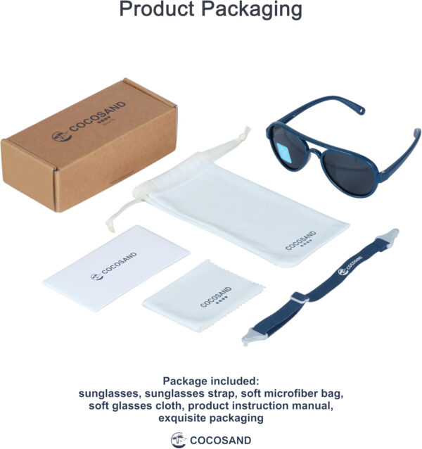 688c3e925cd382e7025c4da85c1f19e654f70427b626e1748bf5d.jpg COCOSAND Baby Boys Girls Aviator Sunglasses with Strap Polarized Flexible Retro Pilot for Infants Toddler Age 0-24 Months