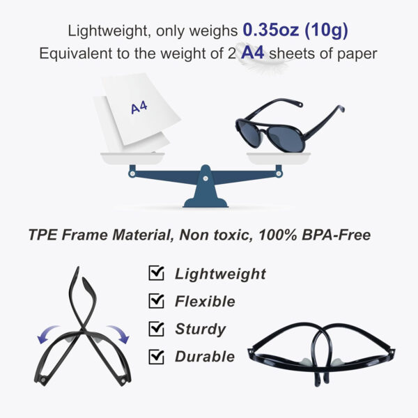 688c3e97027e333ae74812f56bf0c43cd7384797900dd5ceada5f.jpg COCOSAND Baby Boys Girls Aviator Sunglasses with Strap Polarized Flexible Retro Pilot for Infants Toddler Age 0-24 Months