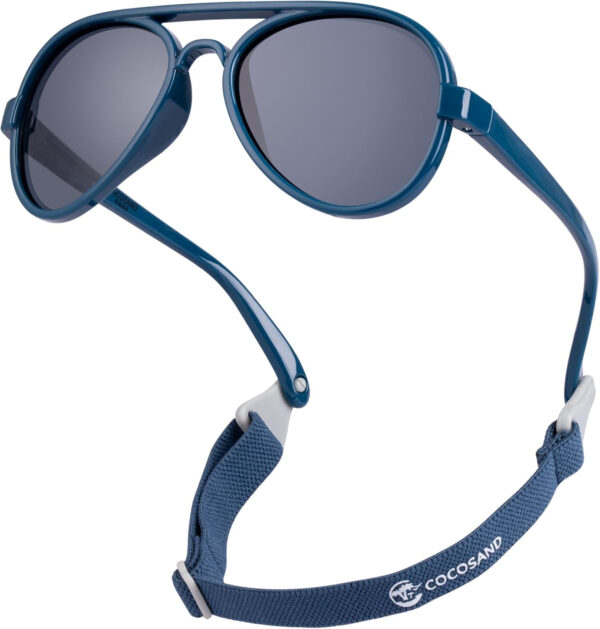 688c3ea4847f2d02641a17f58e3d4feceecf42ed3adefb75ddec3.jpg COCOSAND Baby Boys Girls Aviator Sunglasses with Strap Polarized Flexible Retro Pilot for Infants Toddler Age 0-24 Months