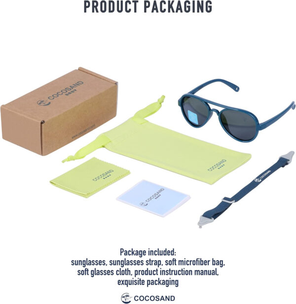 688c3ea9e92d187a1c88431163a3a4dbbcae7db5c1118d6d982b8.jpg COCOSAND Baby Boys Girls Aviator Sunglasses with Strap Polarized Flexible Retro Pilot for Infants Toddler Age 0-24 Months