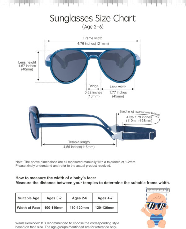 688c3eb976c19767c613543a92e9f4b46c7f92c1e0b644a0e241d.jpg COCOSAND Baby Boys Girls Aviator Sunglasses with Strap Polarized Flexible Retro Pilot for Infants Toddler Age 0-24 Months