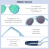 688c3ec1408f8cf65c373275a09718a7c1fa198b3441a5c6d2c55.jpg COCOSAND Baby Boys Girls Aviator Sunglasses with Strap Polarized Flexible Retro Pilot for Infants Toddler Age 0-24 Months