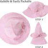 Bow Baby Girls Bucket Hat Infant Toddler Summer Cap Sun Protect Kids Hat for Girls