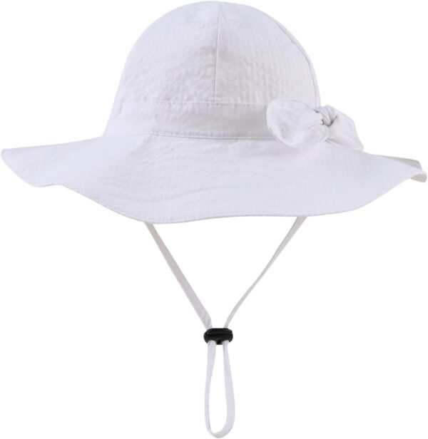 Bow Baby Girls Bucket Hat Infant Toddler Summer Cap Sun Protect Kids Hat for Girls