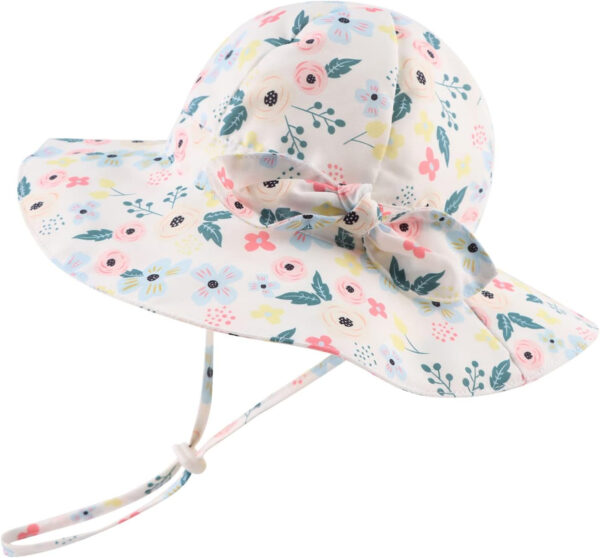 Bow Baby Girls Bucket Hat Infant Toddler Summer Cap Sun Protect Kids Hat for Girls