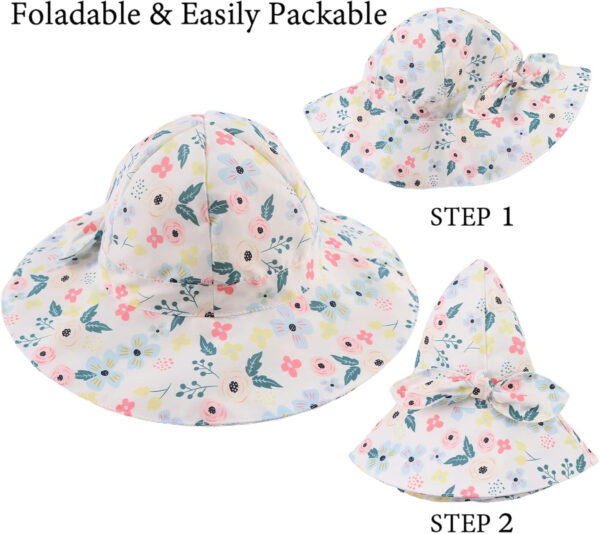 Bow Baby Girls Bucket Hat Infant Toddler Summer Cap Sun Protect Kids Hat for Girls