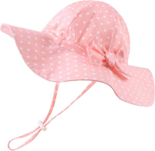 Bow Baby Girls Bucket Hat Infant Toddler Summer Cap Sun Protect Kids Hat for Girls