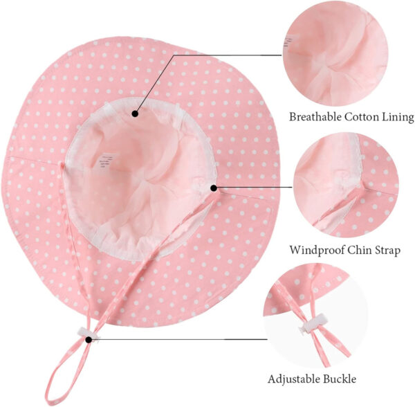 Bow Baby Girls Bucket Hat Infant Toddler Summer Cap Sun Protect Kids Hat for Girls