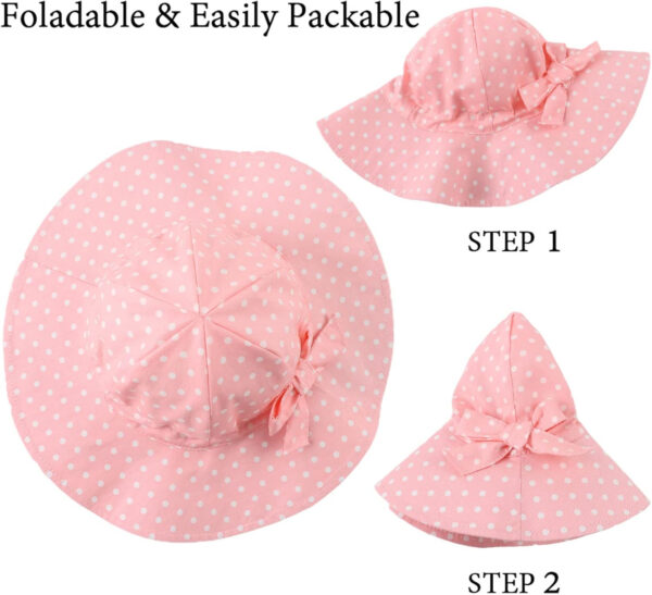 Bow Baby Girls Bucket Hat Infant Toddler Summer Cap Sun Protect Kids Hat for Girls