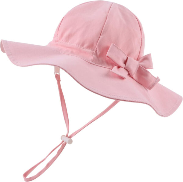 Bow Baby Girls Bucket Hat Infant Toddler Summer Cap Sun Protect Kids Hat for Girls