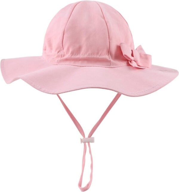 Bow Baby Girls Bucket Hat Infant Toddler Summer Cap Sun Protect Kids Hat for Girls