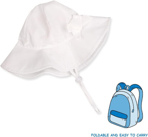 Bow Baby Girls Bucket Hat Infant Toddler Summer Cap Sun Protect Kids Hat for Girls