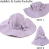 Bow Baby Girls Bucket Hat Infant Toddler Summer Cap Sun Protect Kids Hat for Girls