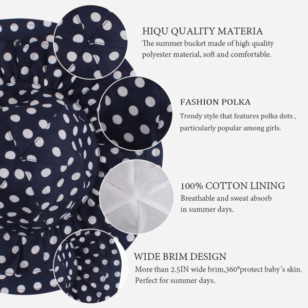 Bow Baby Girls Bucket Hat Infant Toddler Summer Cap Sun Protect Kids Hat for Girls