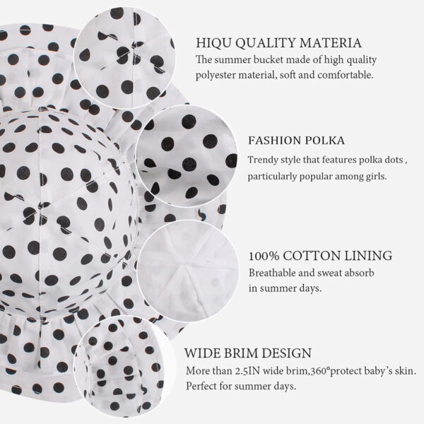 Bow Baby Girls Bucket Hat Infant Toddler Summer Cap Sun Protect Kids Hat for Girls