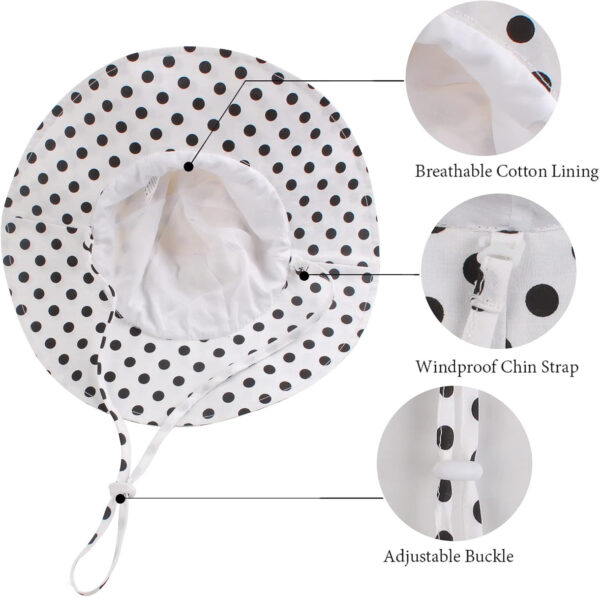 Bow Baby Girls Bucket Hat Infant Toddler Summer Cap Sun Protect Kids Hat for Girls