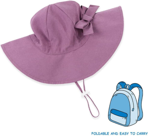 Bow Baby Girls Bucket Hat Infant Toddler Summer Cap Sun Protect Kids Hat for Girls