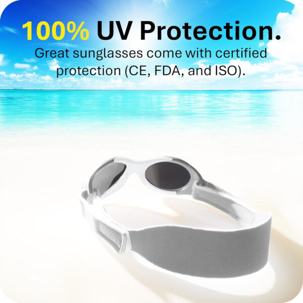 Mausito BABY sunglasses 0-24 months | Flexible BPA-Free infant sunglasses with adjustable strap | 100% UV Protection Sunnies