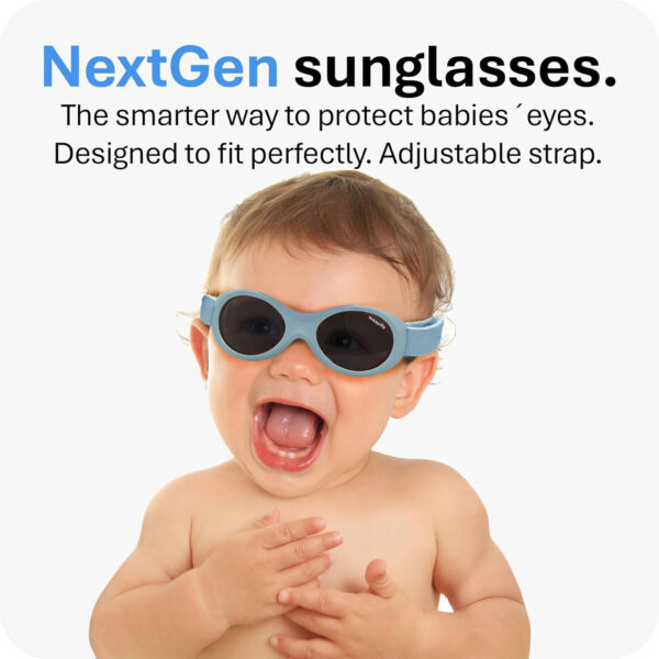 Mausito BABY sunglasses 0-24 months | Flexible BPA-Free infant sunglasses with adjustable strap | 100% UV Protection Sunnies