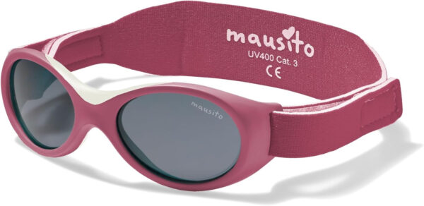 Mausito BABY sunglasses 0-24 months | Flexible BPA-Free infant sunglasses with adjustable strap | 100% UV Protection Sunnies