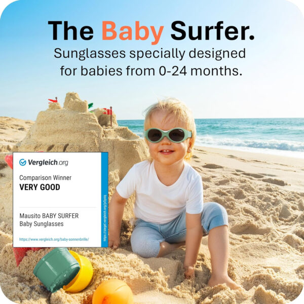 Mausito BABY sunglasses 0-24 months | Flexible BPA-Free infant sunglasses with adjustable strap | 100% UV Protection Sunnies