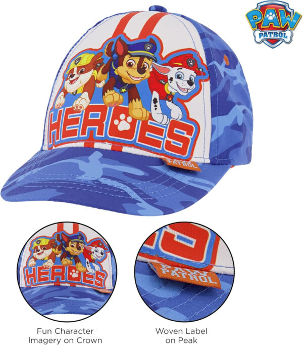 ABG Boys Toddler Hat for Ages 2-4 - Paw Patrol, Thomas, Baby Shark, Mickey Mouse or Batman Kids Baseball Cap and Sunglasses