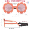 COASION 3 Pack Bendable Polarized Sunglasses with Strap for Newborn Baby Girls Boys 0-12 Months, Flower Design