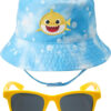 Nickelodeon Baby Boys' Infant Baby Shark Bucket Hat - Protective Sun Hat (12-24M), Size 12M-24M, Baby Shark Blue With Sunglasses
