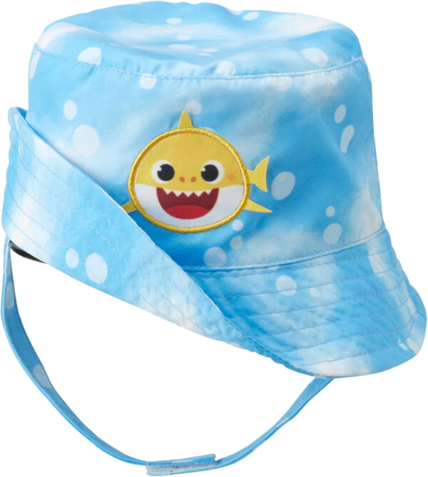 Nickelodeon Baby Boys' Infant Baby Shark Bucket Hat - Protective Sun Hat (12-24M), Size 12M-24M, Baby Shark Blue With Sunglasses