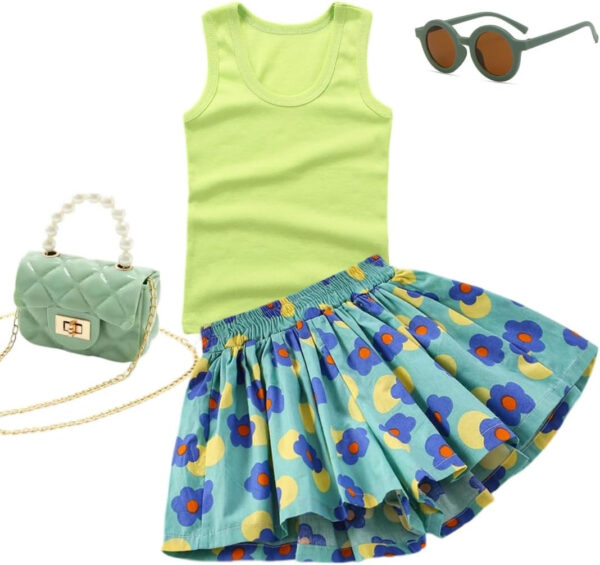 Deerhobbes Design your own Girls' Short Sets - Trendy and Comfortable Summer Outfits for Girls Fashionable Clothing Sets 4pc