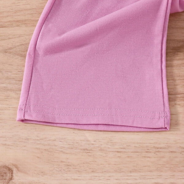 Toddler Kid Girl Clothes Casual Ruffle Sleeve Floral Printed Top Solid Pants with Belt 3PC Outfit Set