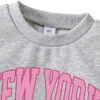 Toddler Girl Clothes - Letter Print Sweatshirt & Flare Pants - Toddler Girl Fall Outfits Size 3T 4T 5T 6T 7T