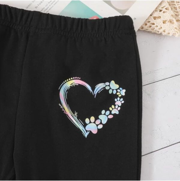 688c4570a59e3a469863e8a859b5918ae454d05e047f58577f8bc.jpg Kid Toddler Girl Summer Clothes Leopard & Heart Print Short Sleeve T-Shirt + Flared Leg Pants Outfits (Not Jeans)