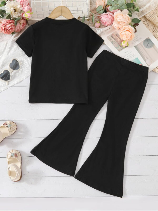 688c45713ff19223b88adcb2d93f103dfea80e0d37db731457955.jpg Kid Toddler Girl Summer Clothes Leopard & Heart Print Short Sleeve T-Shirt + Flared Leg Pants Outfits (Not Jeans)