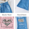 688c45827f8f9b506d0ddd00b11e00bab2d8561399b57fffdd298.jpg Kid Toddler Girl Summer Clothes Leopard & Heart Print Short Sleeve T-Shirt + Flared Leg Pants Outfits (Not Jeans)
