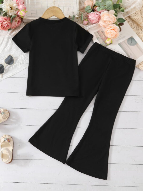 688c458b061f60e0dd8fa93210f5db1383421f40c23376ce4d67d.jpg Kid Toddler Girl Summer Clothes Leopard & Heart Print Short Sleeve T-Shirt + Flared Leg Pants Outfits (Not Jeans)
