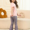 688c458e44f9491010c169b5d1d4d72bef4fd000ccc9eb82c4341.jpg Kid Toddler Girl Summer Clothes Leopard & Heart Print Short Sleeve T-Shirt + Flared Leg Pants Outfits (Not Jeans)