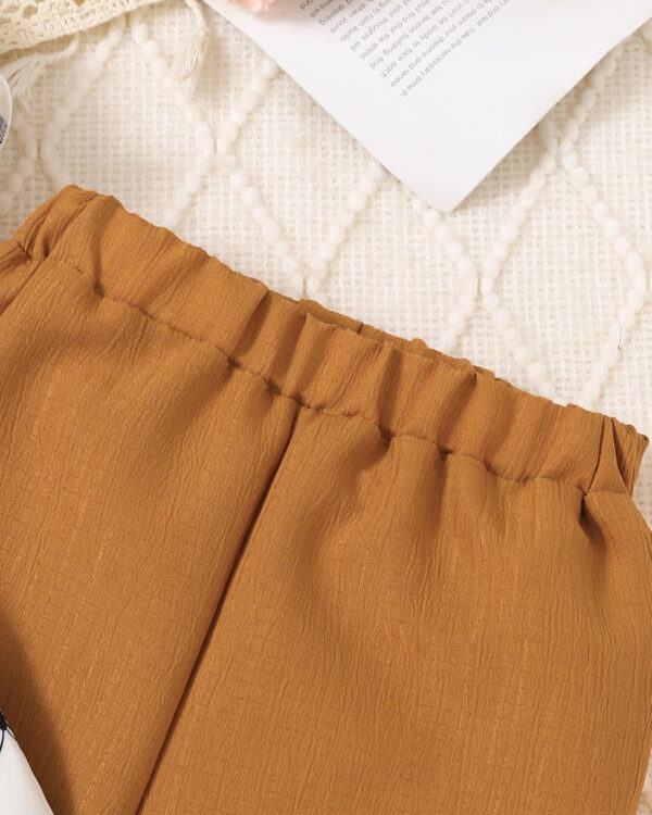 Toddler Girls Clothes Kids Short Sleeve Shirt Top Flare Pants 2 Piece Summer Spring Outfits For Girls Clothing Set