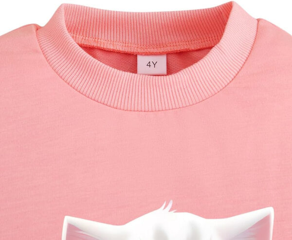 Toddler Girl Spring Fall Clothes - Cute Cartoon Sweatshirt & Alphabet Print Leggings - Sweet Girls Fashion Set