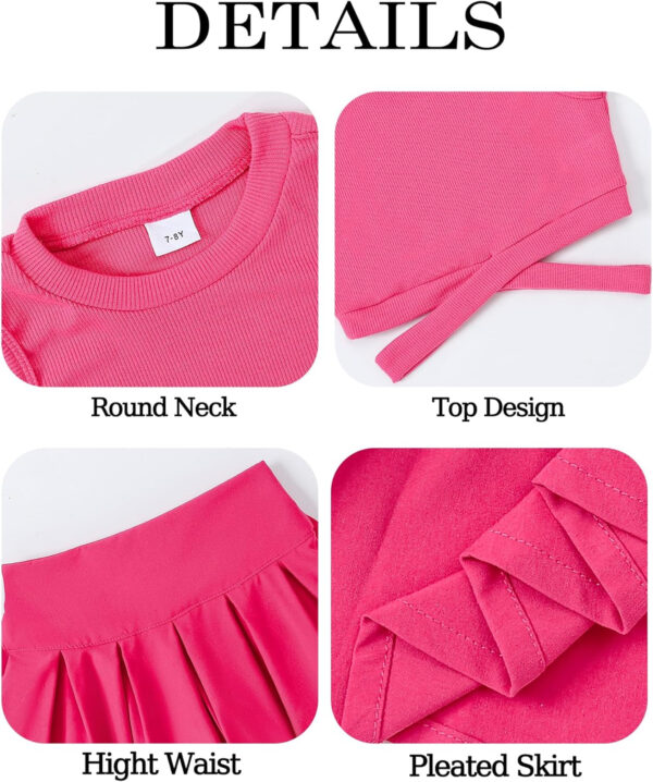 688c485501d91e16fc27d6b76b430fe9b5d1c3e9dbb19b6a3c851.jpg Cute Clothes for Girls Crisscross Crop Tank Top Pleated Skirt Tween Girl Trendy Summer Outfit Kid Clothing Set 7-14