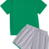 688c48e2d9412709683d72709a9939d0fe12909454c860c9dceb6.jpg Girl's 2 Piece Outfits Cute Summer T-Shirt and Graphic Shorts Clothing Sets