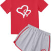 688c48e894f30b8e713b1f42b34b27bfc8e585bb7834ce2594fbc.jpg Girl's 2 Piece Outfits Cute Summer T-Shirt and Graphic Shorts Clothing Sets