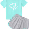 688c48ff173aaf9319f37bfbfe27ea9146b71356cc612c91a24c6.jpg Girl's 2 Piece Outfits Cute Summer T-Shirt and Graphic Shorts Clothing Sets