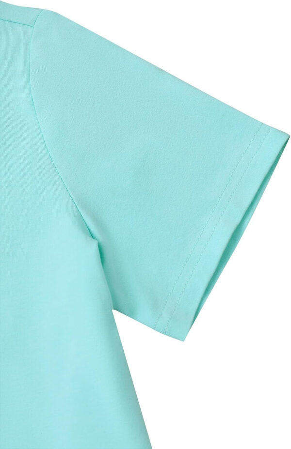 688c49018eb498d167401eb60690df1639020f628c5392eeae2d1.jpg Girl's 2 Piece Outfits Cute Summer T-Shirt and Graphic Shorts Clothing Sets